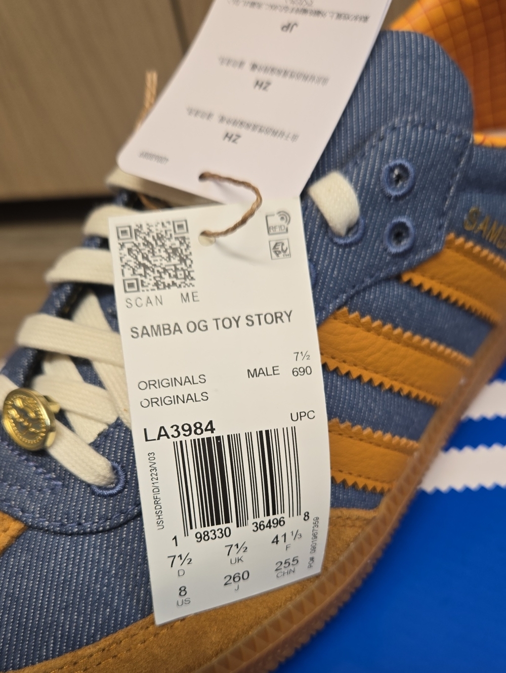 Adidas Samba x Disney Pixar Toy Story 5 Men’s Size 8 – Women's 9. Denim Sneakers - Picture 2 of 4